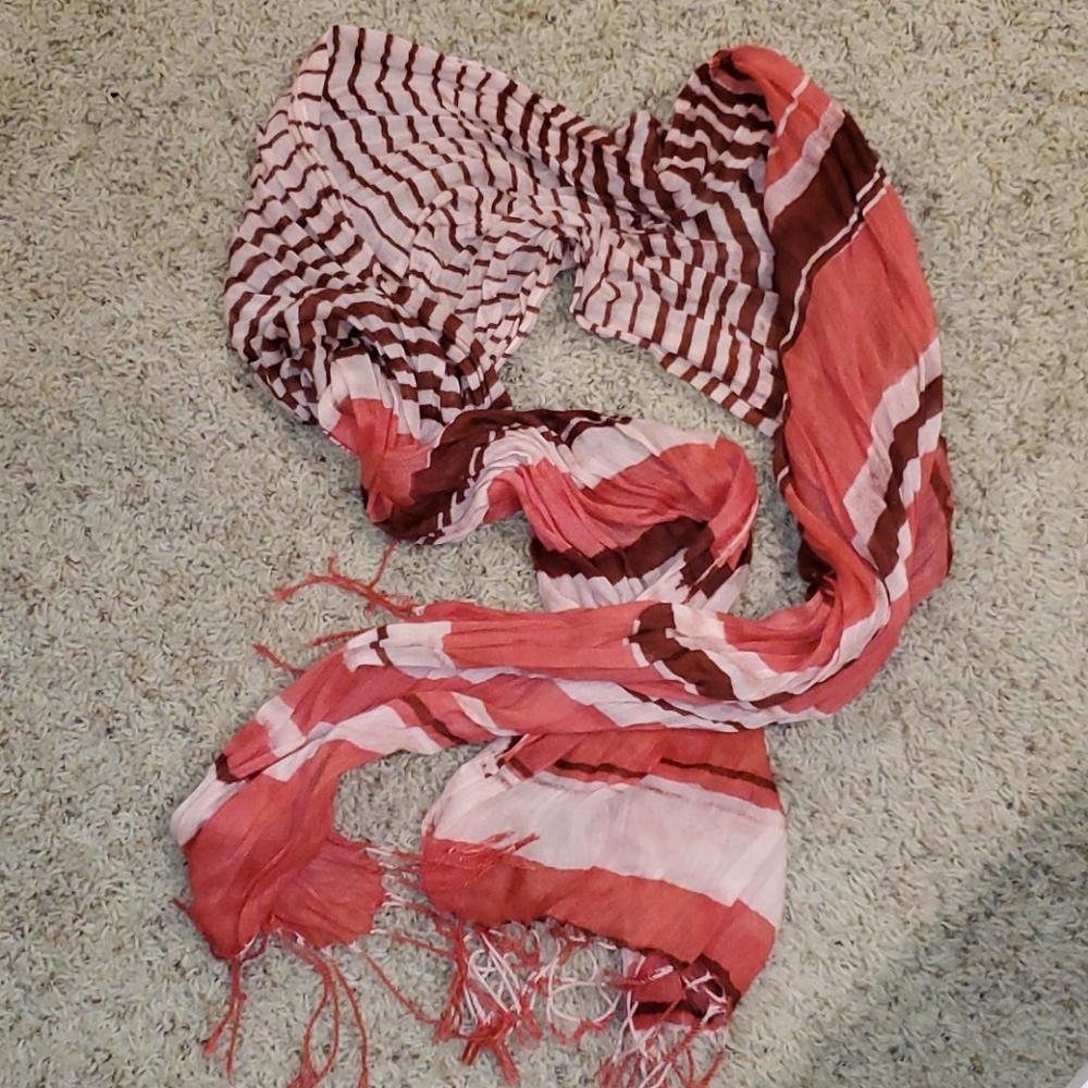 Pink Stripe Scarf